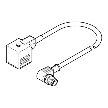 Festo Connecting Cable NEBV-A1W3F-P-K-0.6-N-M12W3 NEBV-A1W3F-P-K-0.6-N-M12W3